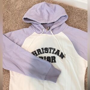 CD White and Lavender Hoodie